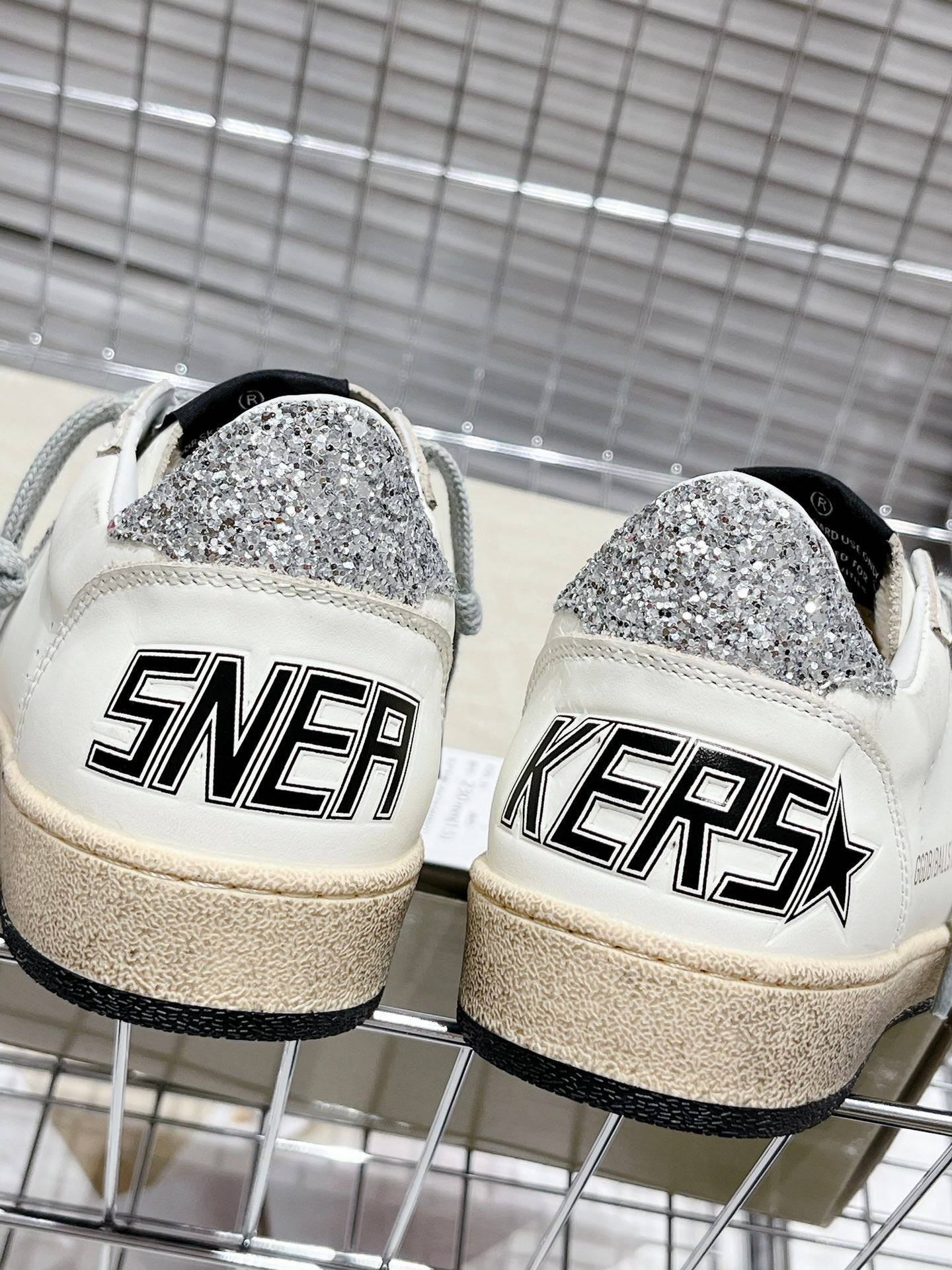 Golden Goose ball stars blanche et argenté