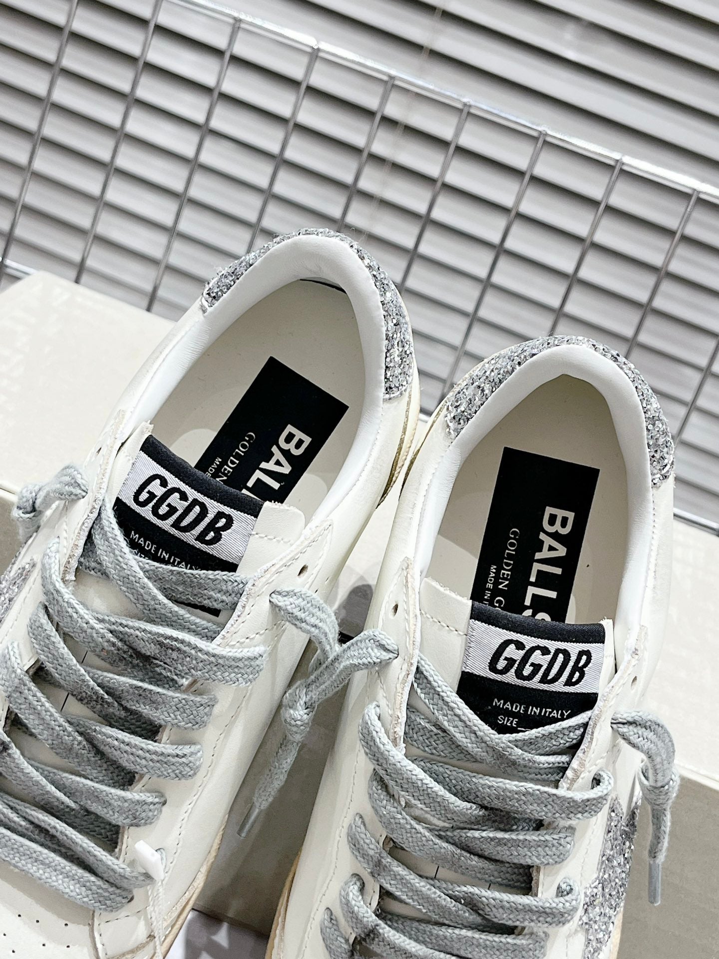 Golden Goose ball stars blanche et argenté