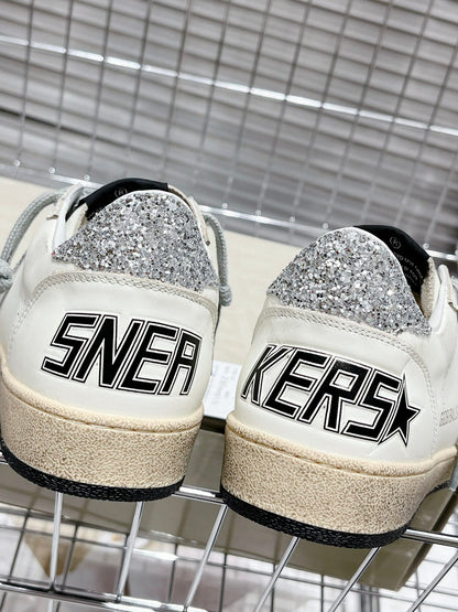 Golden Goose ball stars blanche et argenté